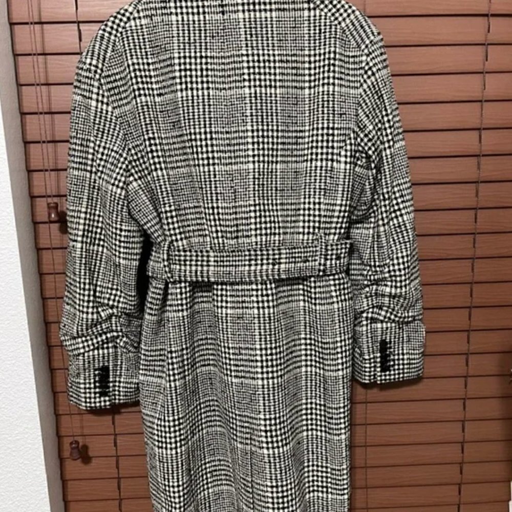 NWT Veronica Beard Augusta Double-Breasted Checked Belted Coat Dress Size 10 - Picture 7 of 14